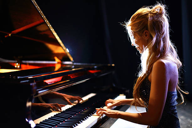 Woman playing piano